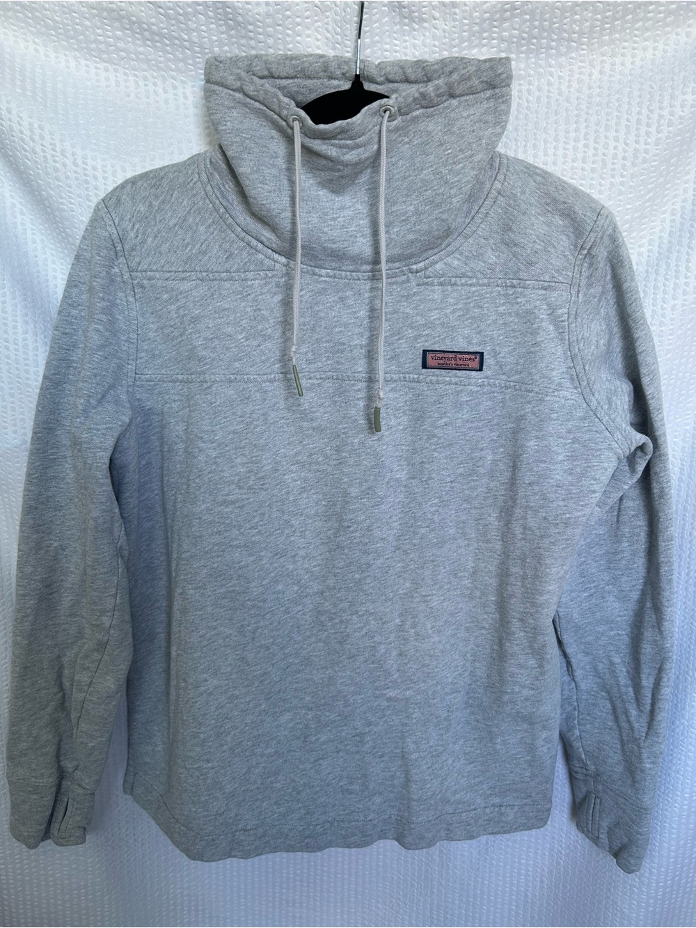 Vineyard Vines Heather Gray Funnel Neck Pullover Hoodie Sweatshirt Size Small